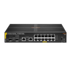 Aruba 6100 12G Class4 PoE 2G/2SFP+ 139W Switch, 12x ports 10/100/1000BASE-T Ports 2x 1G/10G SFP ports 2x 1GbE ports