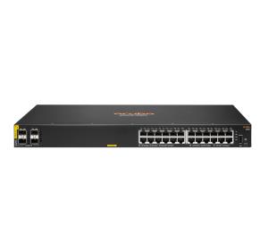 Aruba 6100 24G Class4 PoE 4SFP+ 370W Switch, 24x ports 10/100/1000BASE-T ports 4x 1G/10G SFP ports