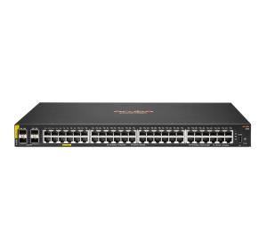 Aruba 6100 48G Class4 PoE 4SFP+ 370W Switch, 48x ports 10/100/1000BASE-T ports 4x 1G/10G SFP ports