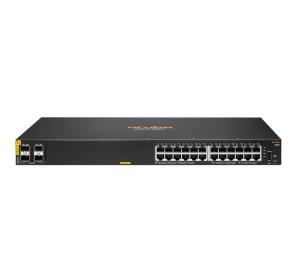 Aruba 6000 24G Class4 PoE 4SFP 370W Switch, 24x 10/100/1000BASE-T ports, 4x 1G SFP ports