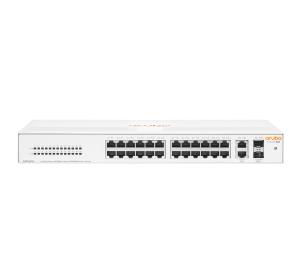 Aruba Instant On 1430 26G 2SFP Switch, 26 RJ-45 10/100/1000 ports, 2 SFP 1GbE ports