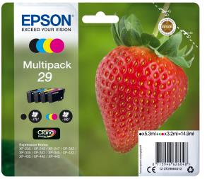Ink Cartridge - 29 Strawberry - 5.3ml + 3x3.2ml - Black - Yellow - Cyan - Magenta Sec