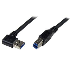 Superspeed USB 3.0 Cable - Right Angle A To B - M/m 1m Black