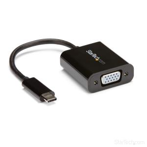 StarTech.com USB-C To Vga Adapter - Black - 3 Year Warranty