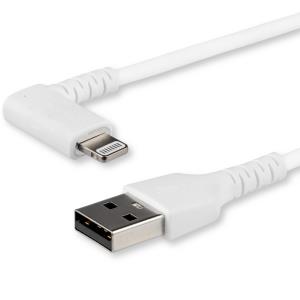 Cable USB To Lightning Mfi Certified 2m White Angled