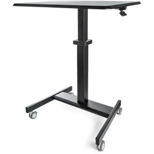 Mobile Standing Desk - Portable Sit Stand Ergonomic Rolling Cart