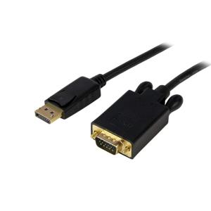 DisplayPort To Vga Adapter Converter - Dp To Vga - 1.82m Black