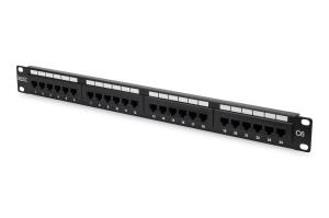 Patch panel CAT6 24 Ports Unshielded - Black (dn91624u)