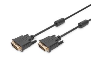 DVI connection cable, DVI(24+1) M/M, 3m DVI-D Dual Link black