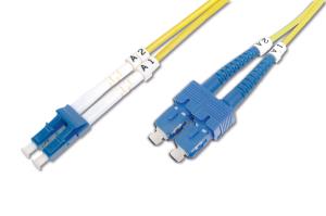 Fiber Optic Patch Cord, LC to SC OS2, Singlemode 09/125 , Duplex, Length 7m
