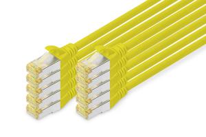 Patch cable - CAT6a - S/FTP - Snagless -  3m - yellow - 10pk