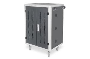 Charging trolley 30 charge bases, 15.6in, black 1100 x 700 x 650 mm, incl. USB, PDU, fan