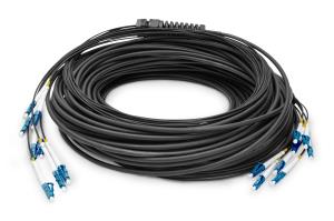 Breakout cable - 8 Fiber SM G.657.A1 LC/UPC-LC/UPC universal Color black 50m