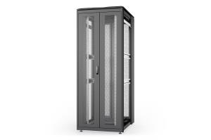 network cabinet Unique - 42U 2053x800x1000 mm double perforated doors no side p. black