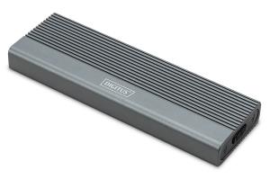 USB hard disk enclosure - NVMe + SATA 10Gbps (NVMe) 6 Gbps (SATA) USB3.1 Gen2 aluminium toolfree