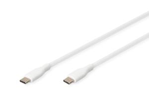 USB-C Silicone charging cable USB-C - USB-C USB 2.0 60W - 1m White