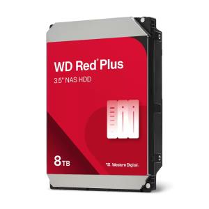 NAS Hard Drive - WD Red Plus WD80EFPX - 8TB - SATA 6Gb/s - 3.5in - 5640 RPM - 256MB Cache