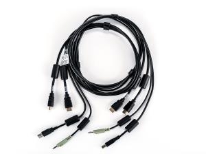 Avocent KVM Cable - USB Keyboard, Mouse & Dual Head HDMI Video Cable With Speakers 3m - SC940H