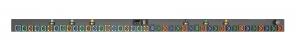 Geist Rack PDU Monitored Unit Level EC, 32A, 230/400V WYE, 22kW, Vertical, (36) Locking IEC C13, (6) Locking IEC C19, 3m Power Cord with 3P+N+E (IP44)