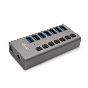 Charging Hub 7 ports USB 3.0 + Power Adapter 36 W Grey