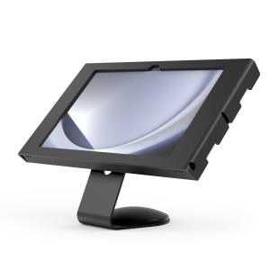 Galaxy Tab A9+ VESA Fixed 45 Degree Core Counter Stand or Wall Mount + Swell Secured Enclosure Wall Mount - Black (locked with screws)