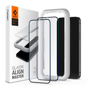 iPhone 5.4in Glas tR ALM FC Black 2 Pack