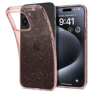 iPhone 15 Pro 6.1in Case Liquid Crystal Glitter Rose Quartz