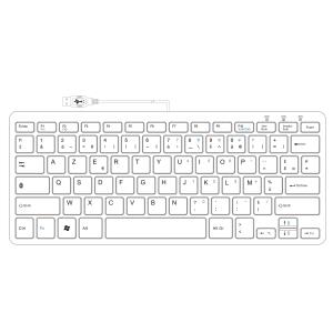Compact Keyboard - White - Azerty French