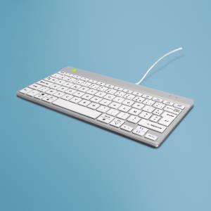 Compact Break Ergonomic - Keyboard - Wired - White - Azerty French