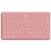 Keys-to-go Bluetooth Keyboard For Apple iPad/iPhone/TV - Blush Pink Qwerty Pan Nordic