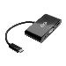 TRIPP LITE USB-C to VGA Adapter with USB-A Hub and PD Charging - USB 3.1, Thunderbolt 3, 1080p, Black