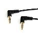 Slim 3.5mm Right Angle Stereo Audio Cable - M/m 1m