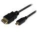High Speed Hdmi Cable With Ethernet - Hdmi To Hdmi Micro - M/m 0.5m