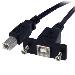 Panel Mount USB Extension Cable Female To Male USB B Port 91cm