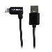 Angled Black Apple 8-pin Lightning Connector To USB Cable For iPhone / iPod / iPad 2m