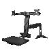 Sit Stand Dual Monitor Arm For Up To 24in Monitors - Adjustable