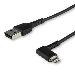 Cable USB To Lightning Mfi Certified 2m Black Angled