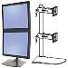 Ds100 Series - Dual Monitor Vertical 28in Pole 2 Clamping Double Pivot With P/l Black