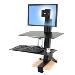 Workfit-s Sit-stand Workstation For Mid-size Monitor Hd (black And Polished Aluminum) (33-351-200)