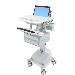 Styleview Laptop Cart SLA Powered 6 Drawers (white Grey And Polished Aluminum) CHE