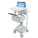 Styleview Laptop Cart LiFe Powered 6 Drawers (white Grey And Polished Aluminum) CHE