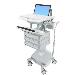Styleview Laptop Cart LiFe Powered 9 Drawers (white Grey And Polished Aluminum) CHE