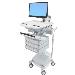 Styleview Cart With LCD Arm SLA Powered 9 Drawers (white Grey And Polished Aluminum) CHE