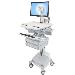 Styleview Cart With LCD Pivot SLA Powered 6 Drawers (white Grey And Polished Aluminum) CHE