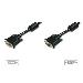 DVI extension cable, DVI(24+1), 2x ferrit M/F, 5m DVI-D Dual Link black