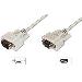 Datatransfer extension cable, D-Sub9 M/F, 2m serial, molded beige