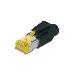 CAT6A modular RJ45 Plug, Hirose TM31 8P8C, shielded, for round cable, incl. hood