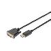 DisplayPort adapter cable, DP - DVI (24+1) M/M, 2m w/interlock, DP 1.1a CE black