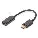 DisplayPort adapter cable, DP - HDMI type A M/F, 0.15m,w/interlock, DP 1.1a CE black