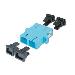 SC / SC Duplex Coupler, Blue Zirconia Ceramic Sleeve, Plastic housing, Multimode,inc.fixing material